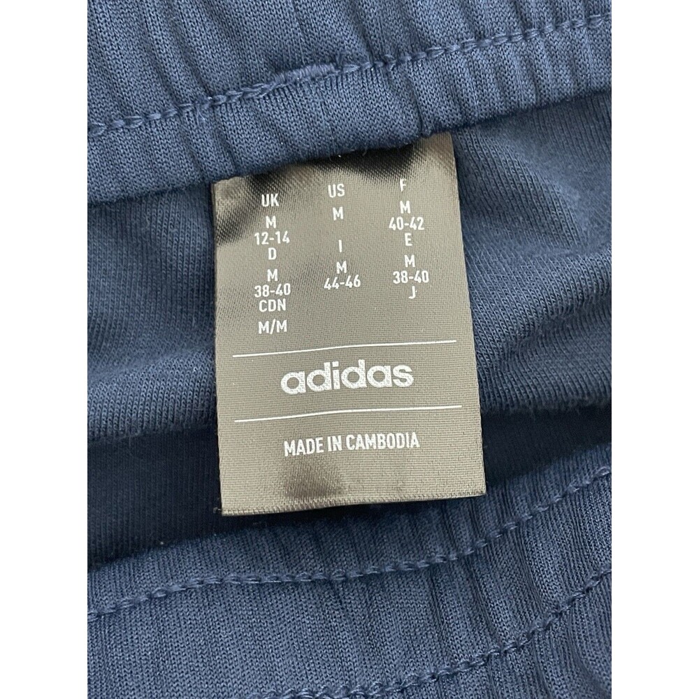 Adidas Women's Iconic Wrapping 3 Stripes Snap Track Pants Navy Blue Red Medium - Picture 5 of 8